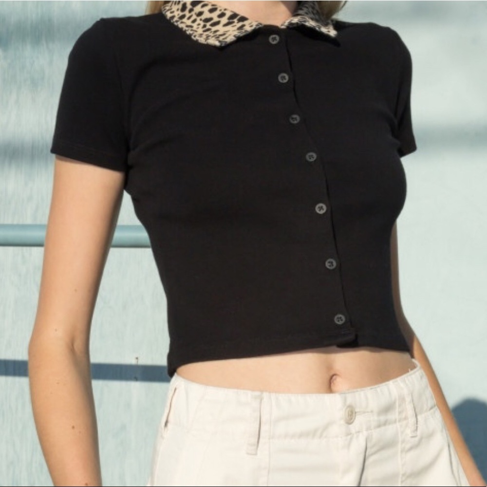 Brandy Melville Leopard Caroline Top